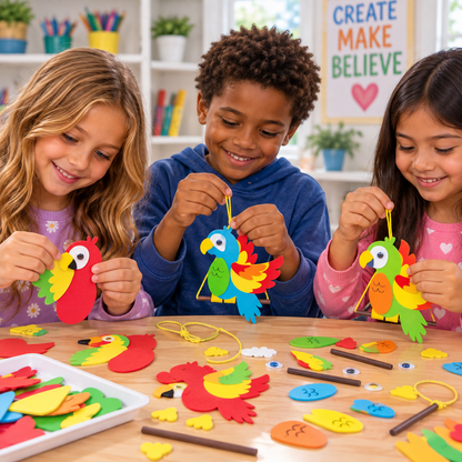 DIY Hanging Tropical Parrots (12 Pack)