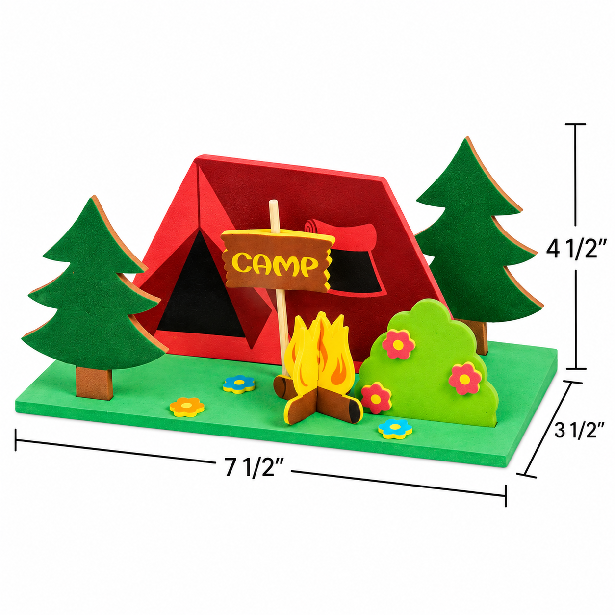 DIY 3D Foam Camp Scenes Craft Kit (12 Pack)