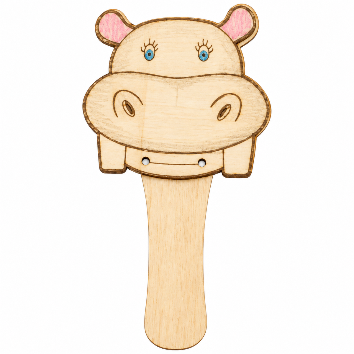 DIY Wooden Hippo Clappers (10 Pack)