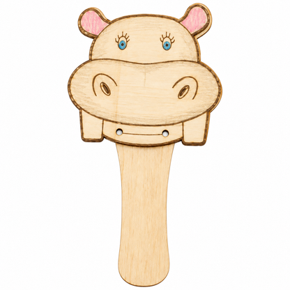 DIY Wooden Hippo Clappers (10 Pack)