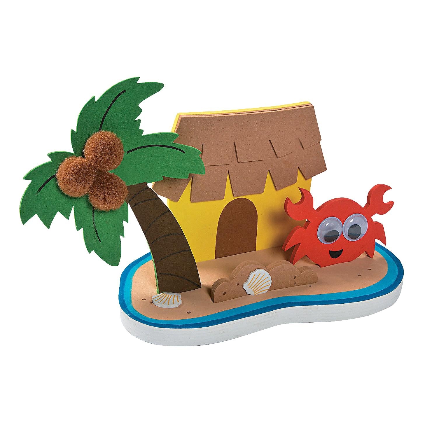 3D Tropical Island Scene Craft