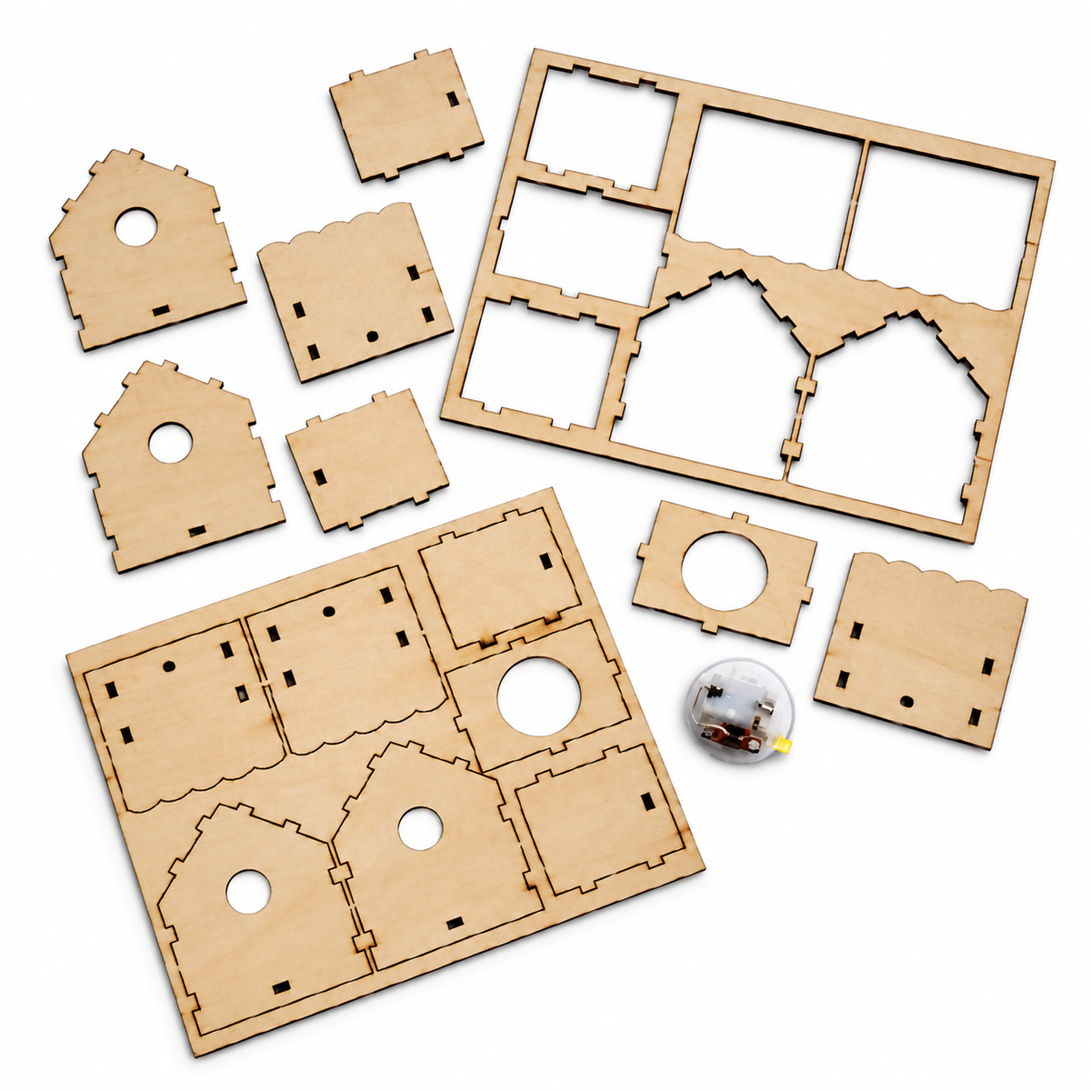 DIY Wooden Birdhouse LED Night Lights (12 Pack)