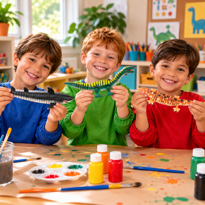 Flexible Wooden Dinosaurs (12 Pack)