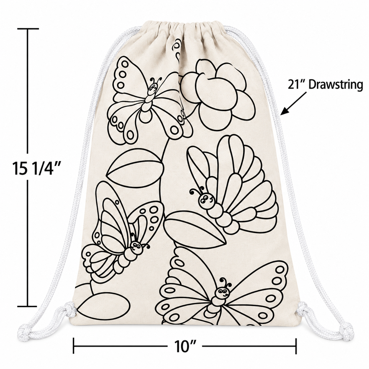 CYO Butterfly Drawstring Bags (12 Pack)