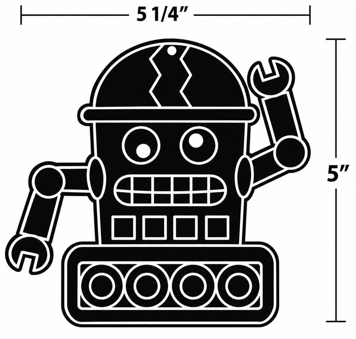 Scratch Art Robot Ornaments (24 Pack)