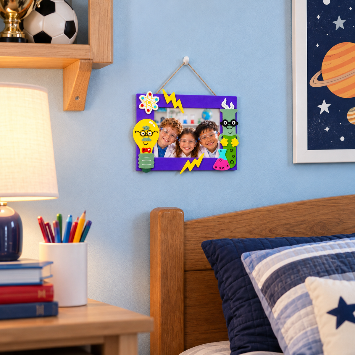 DIY Foam Science Picture Frame Magnet Craft (12 Pack)