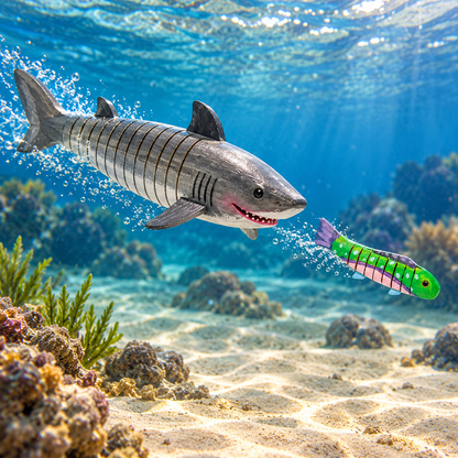 Flexible Wooden Sharks (12 Pack)