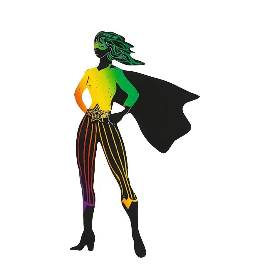 Scratch Art Superheroes (24 Pack)