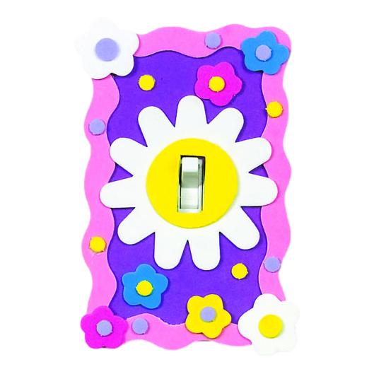 DIY Foam Daisy Light Switch Cover Craft Kit (12 Pack)