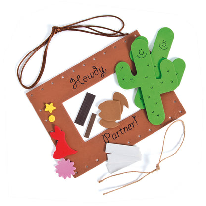 Western Picture Frame Magnet Craft Kit (12 Pack)