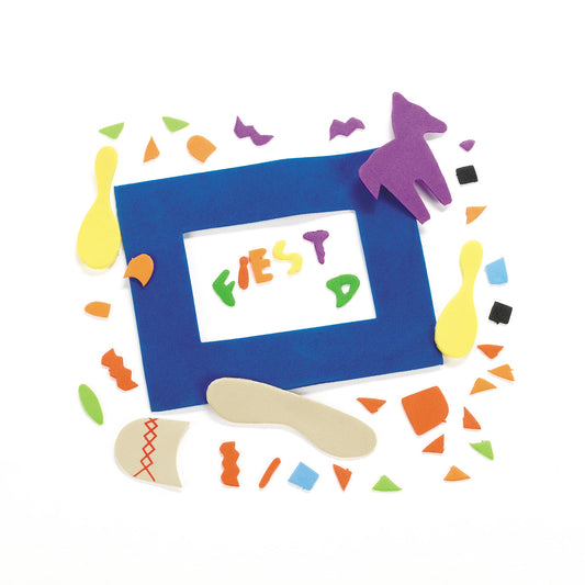 Fiesta Photo Frame Magnet Craft Kit (12 Pack)