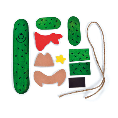 Wooden Western Cactus Magnet Craft Kit (12 Pack)