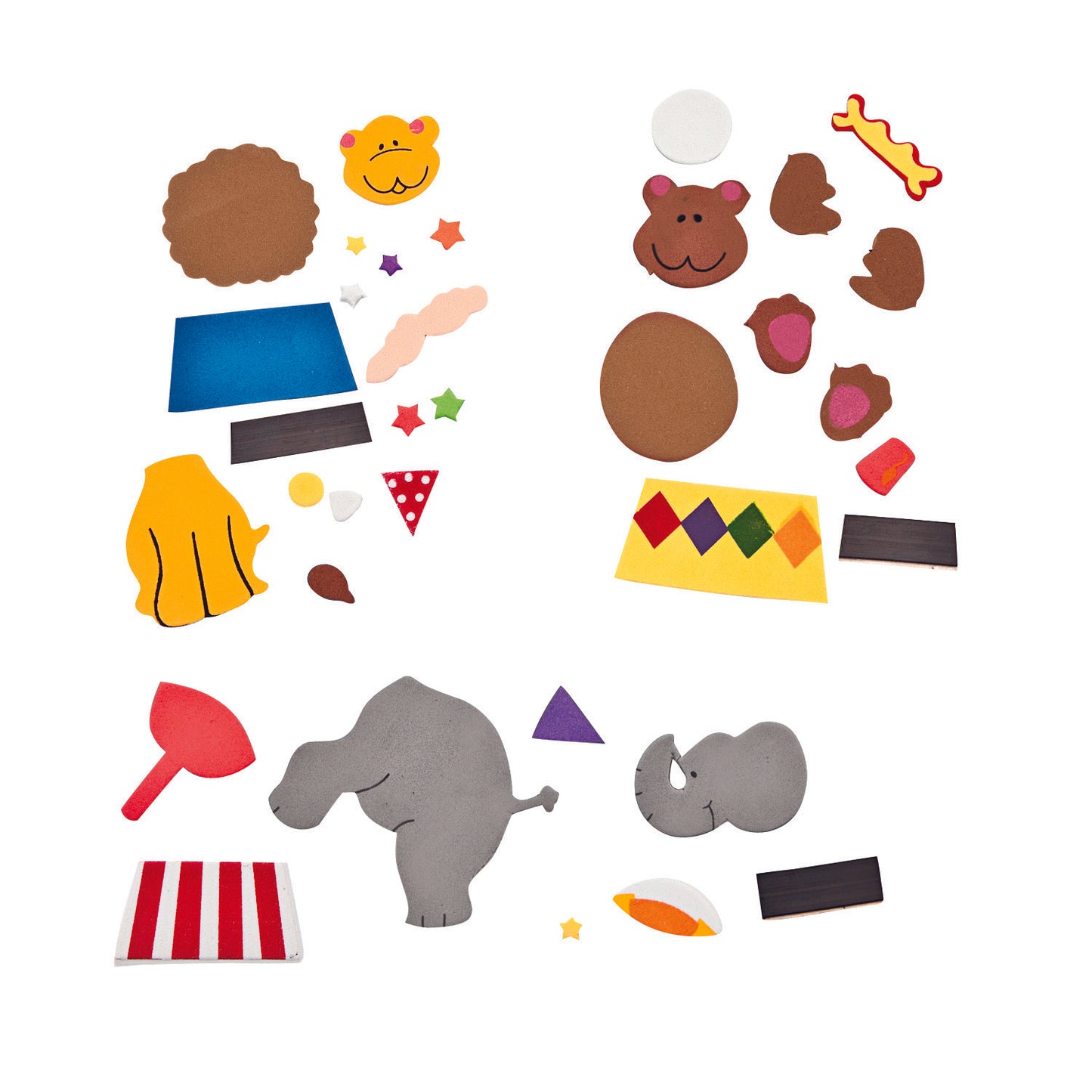 DIY Circus Animals Magnet Craft Kit (24 Pack)