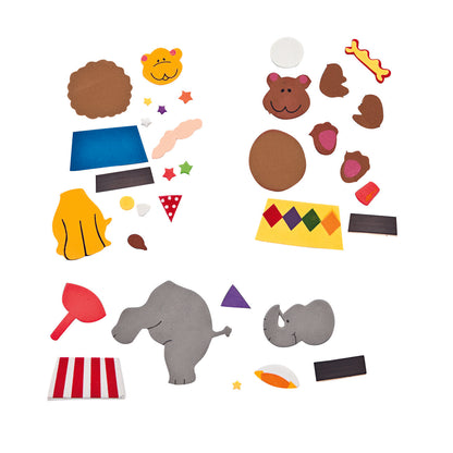 DIY Circus Animals Magnet Craft Kit (24 Pack)