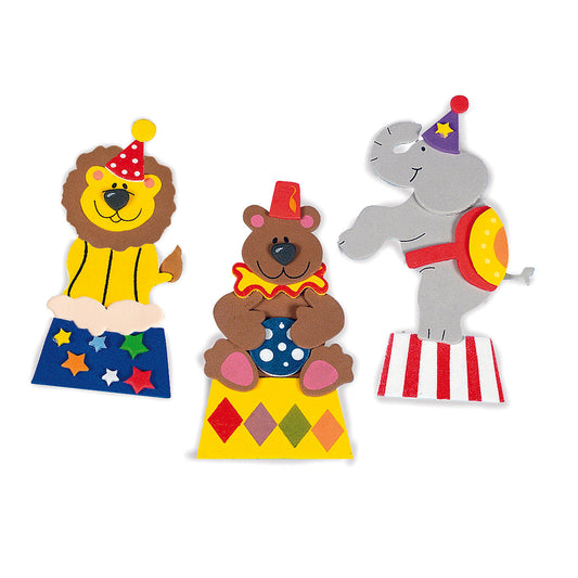 DIY Circus Animals Magnet Craft Kit (24 Pack)
