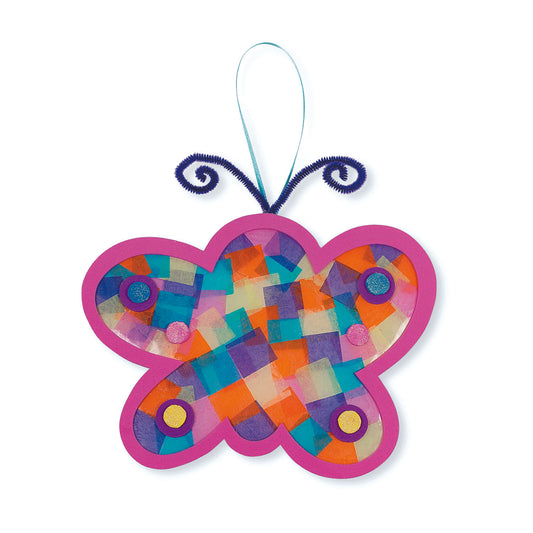 Tissue Paper Butterflies Craft Kit (12 Pack)