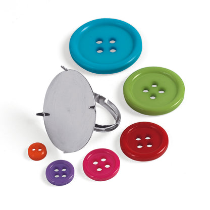 DIY Button Ring Craft Kit (12 Pack)