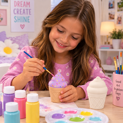 DIY Ceramic Ice Cream Cone Banks (12 Pack)