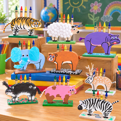 DIY Animal Crayon Holders (12 Pack)