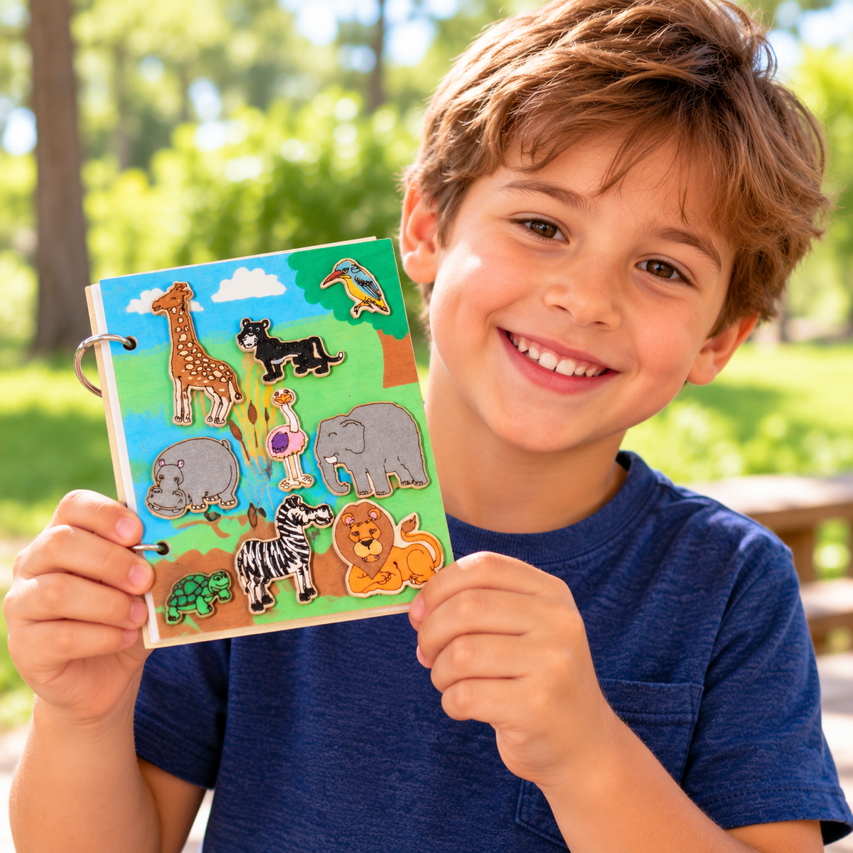 DIY Wooden Journals - Safari Animals (10 Pack)