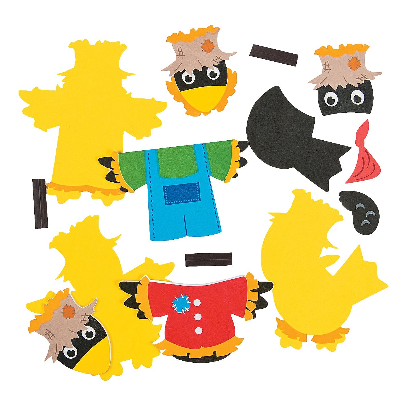 Scarecrow Magnet Craft Kit (12 Pack)