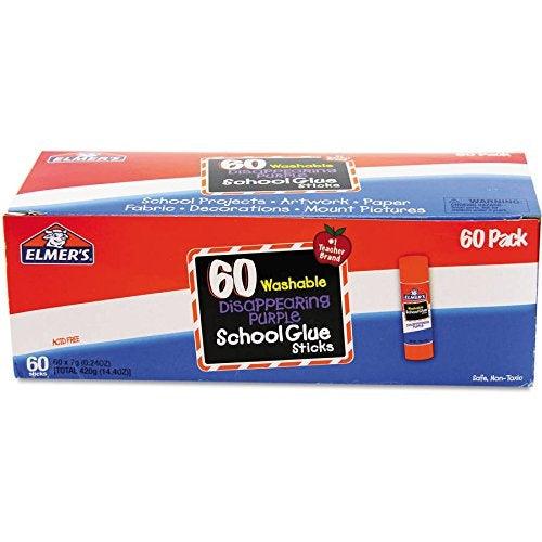 Elmer's Disappearing Purple Glue Sticks - (60 Pack) - EconoCrafts
