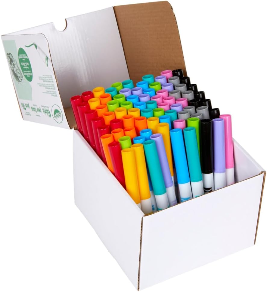 Crayola Fabric Markers - 10 Colors (80 Pack)