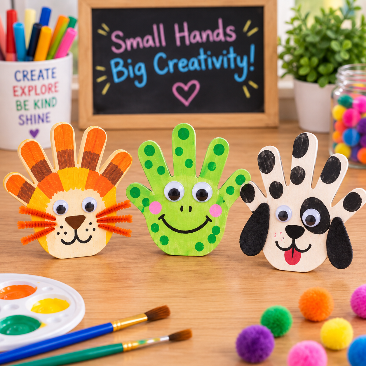 Wooden Hands (12 Pack)