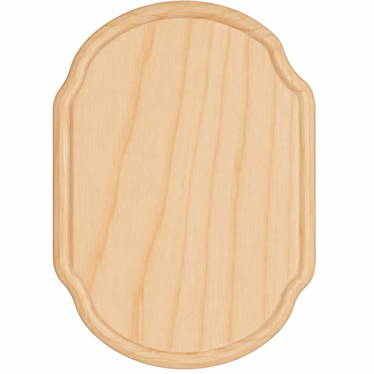 Wooden Plaques - French Corner Rectangles, 5" x 7" (6 Pack)