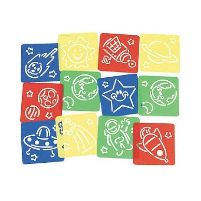 Space Stencils (12 Pack) - EconoCrafts