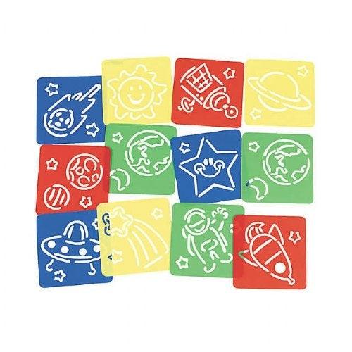 Space Stencils (12 Pack) - EconoCrafts