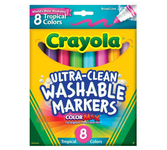 Crayola Washable Tropical Markers - 8 Colors - EconoCrafts