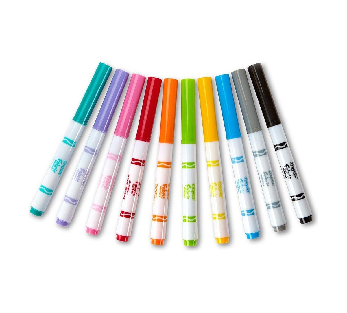 Crayola Fabric Markers - 10 Colors (80 Pack) - EconoCrafts