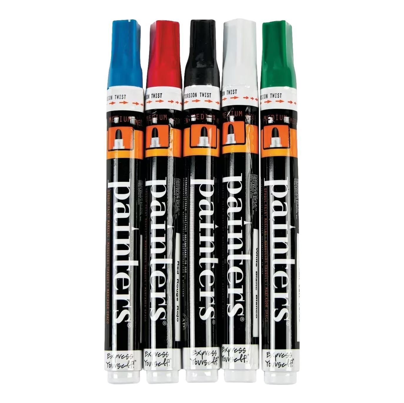 Painters Opaque Paint Markers - Medium-Tip, Bright (5 Pack)