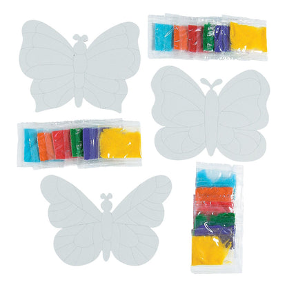 Mosaic Butterfly Sand Art Pictures (12 Pack)