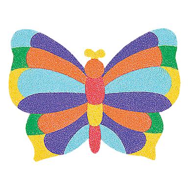 Mosaic Butterfly Sand Art Pictures (12 Pack)