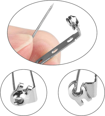 Slin Pin Back Silver Pin Backs (45 Pack) – EconoCrafts
