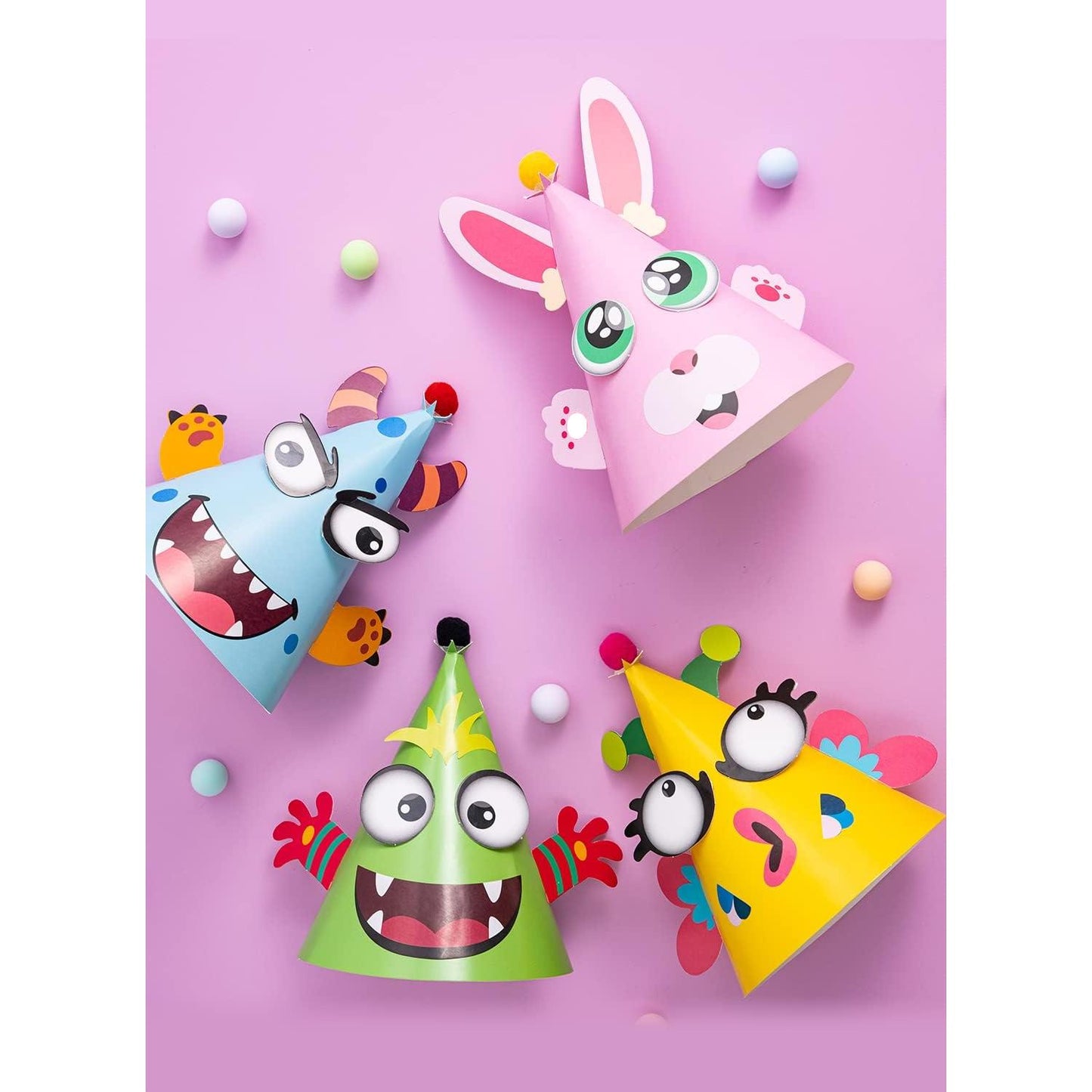 DIY Animal Birthday Hats Craft Kit (12 Pack)