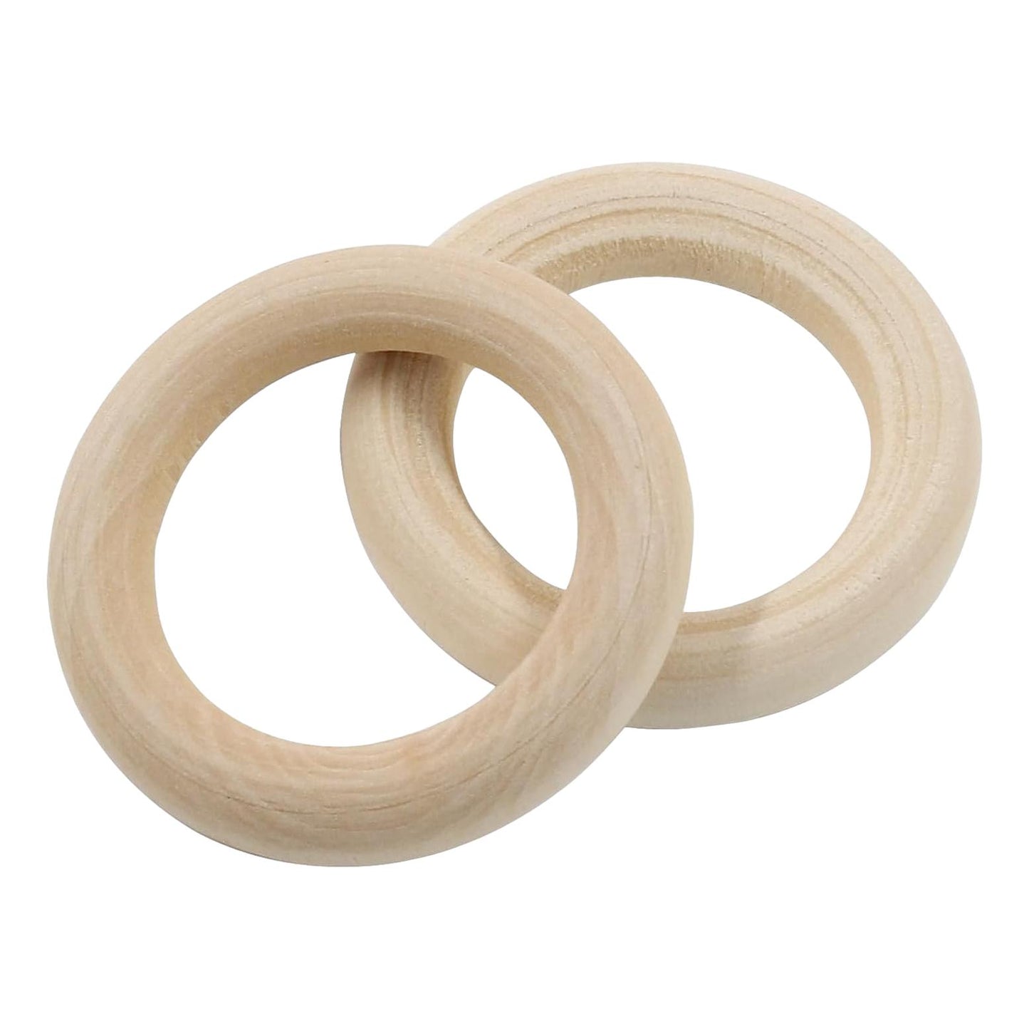 Unfinished Wooden Rings for Crafts (24 Pack)