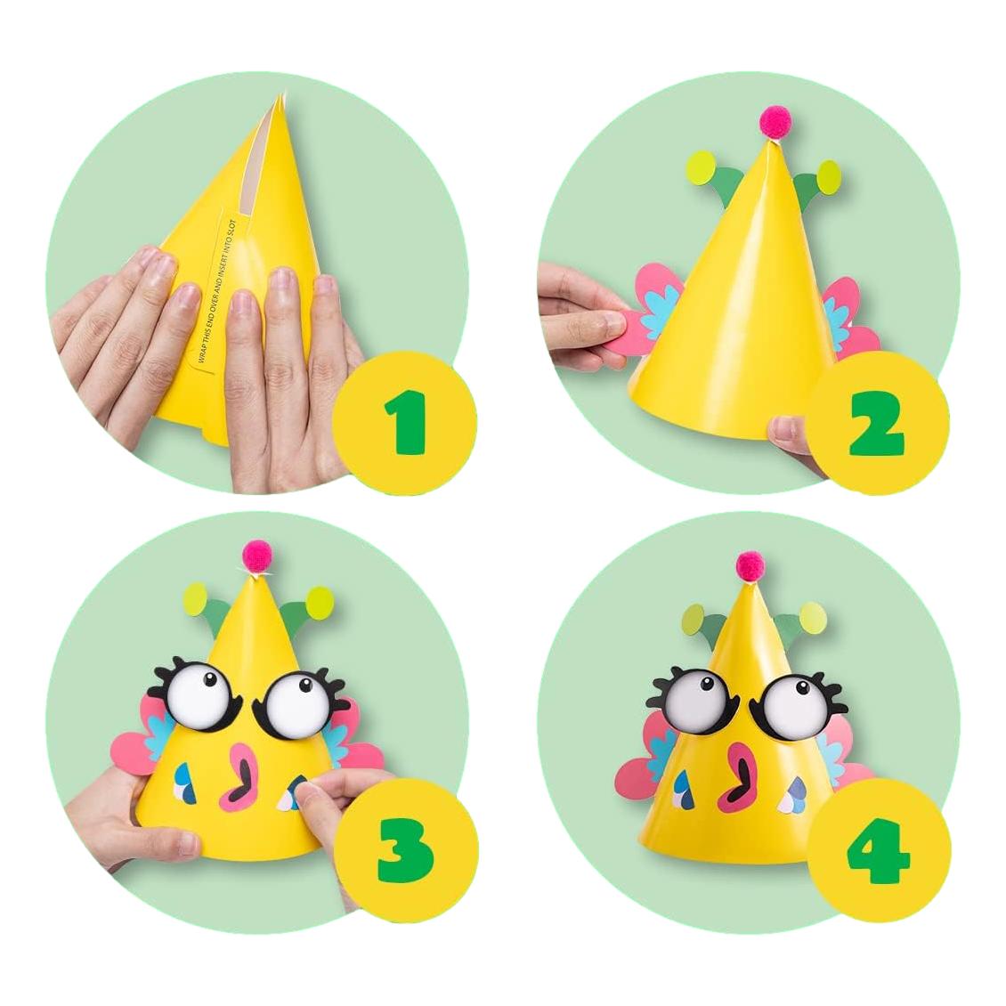 DIY Animal Birthday Hats Craft Kit (12 Pack)