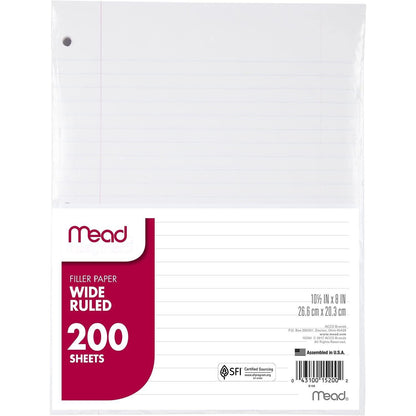 Modified Wide Ruled Paper Wide Ruled Paper (200 Sheets) – EconoCrafts