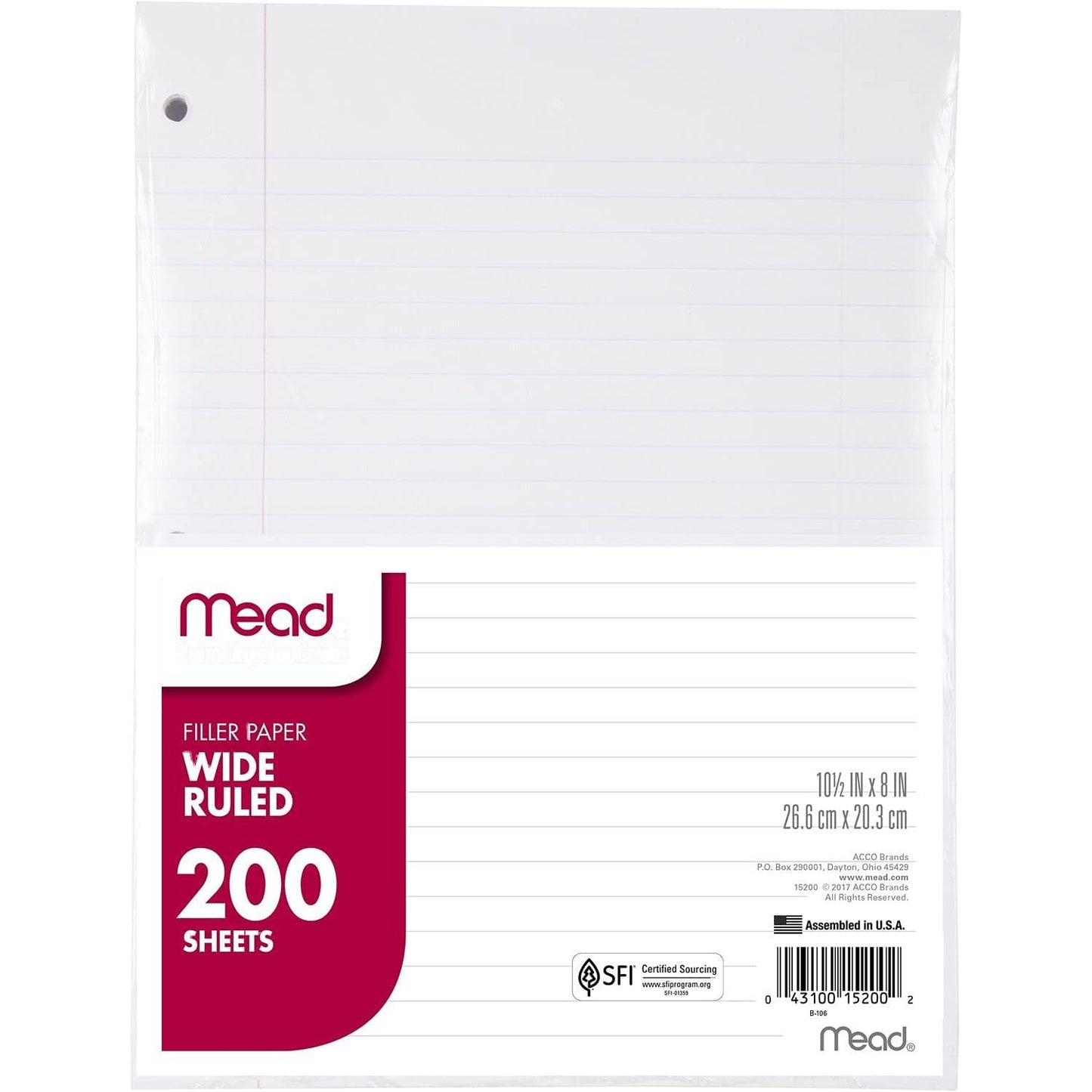 Wide Ruled Paper (200 Sheets)