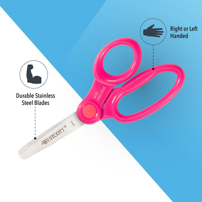 Wescott Blunt Kids Scissors with Antimicrobial Protection (12 Pack)