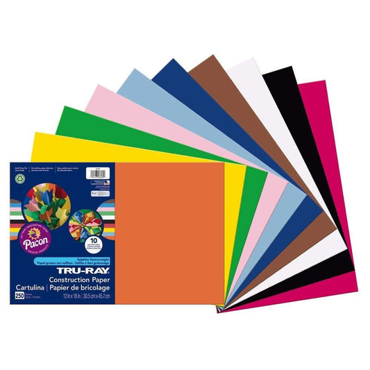 Tru-Ray Construction Paper - 12" x 18" (50 Sheets) - EconoCrafts