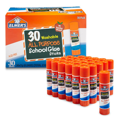 Elmer's Glue Sticks - Clear (30 Pack)