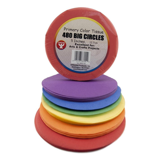 Tissue Paper Circles - 5" (480 Pack) - EconoCrafts