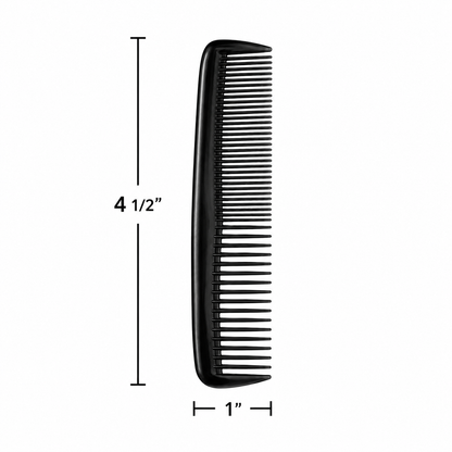 Black Plastic Combs (12 Pack)