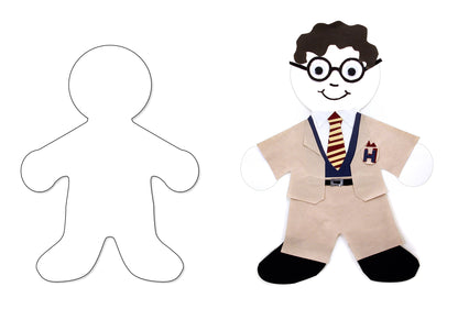 White Paper Kid Cut Outs - 16" (25 Pack)