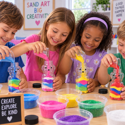 Bear Sand Art Bottles (6 Pack)