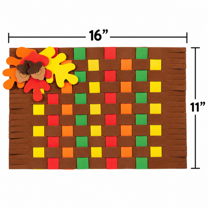 Fall Colors Weaving Placemat Craft Kit (12 Pack)